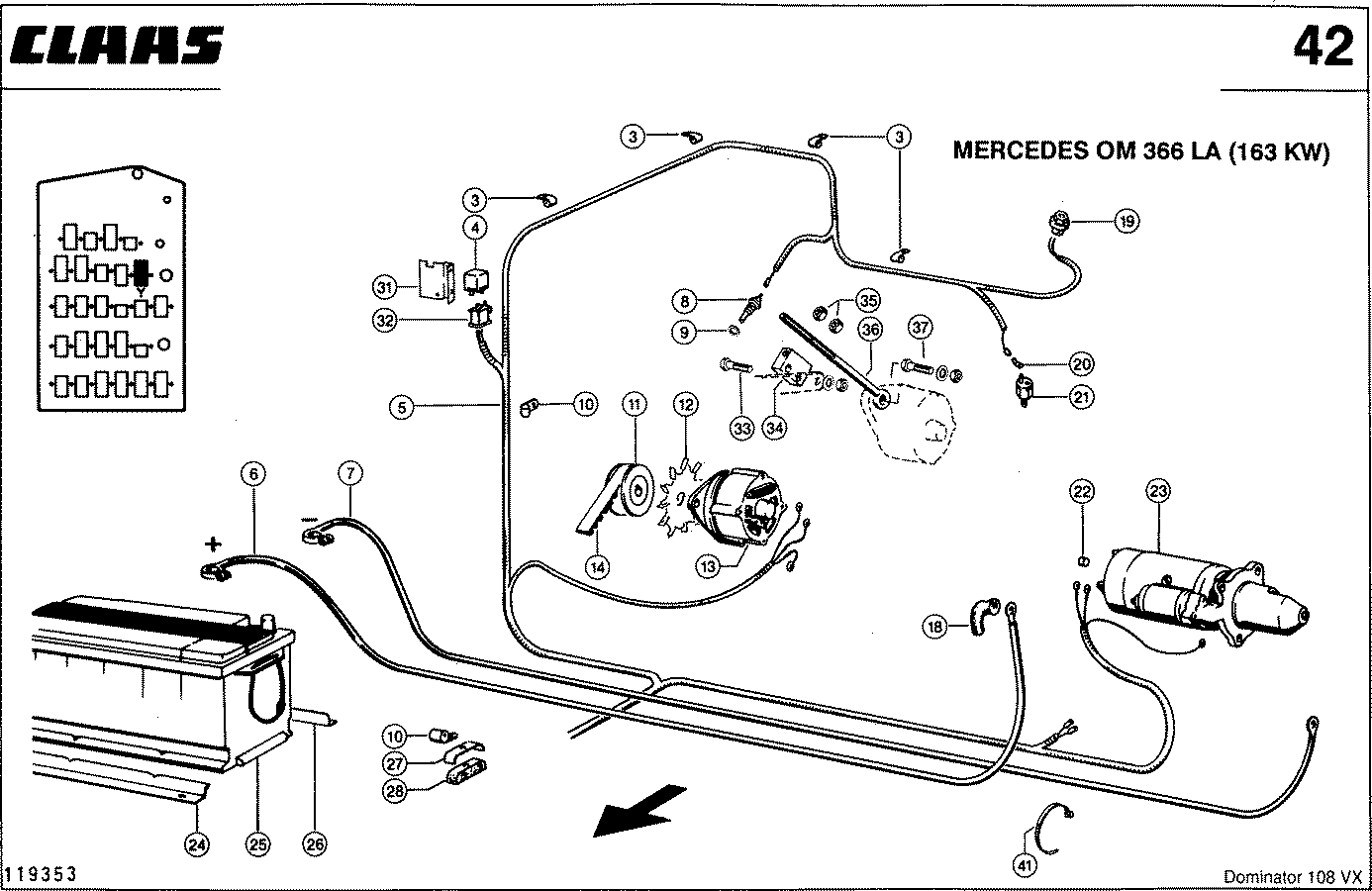 DOMINATOR - MERCEDES OM 366 LA (163 KW); ЭЛЕКТРИКА ДВИГАТЕЛЯ