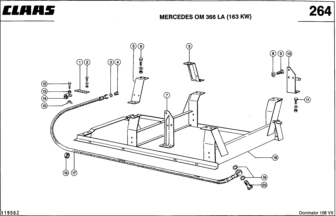 DOMINATOR - MERCEDES OM 366 LA (163 KW); ПОДМОТОРНАЯ РАМА