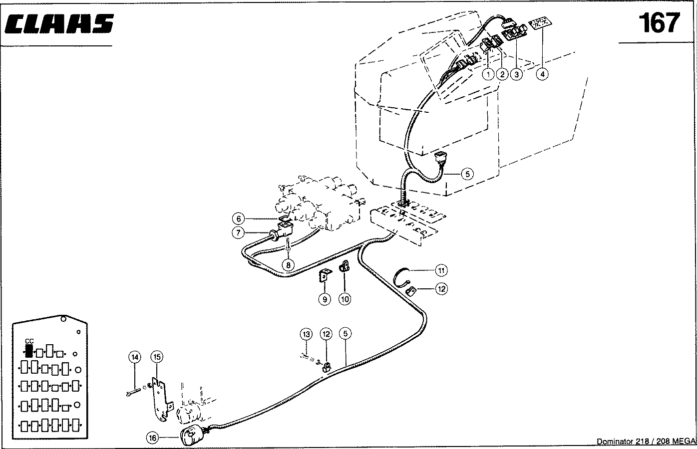 MEGA - KABELSATZ, "CLAAS AUTO-CONTOUR", VAR. 76