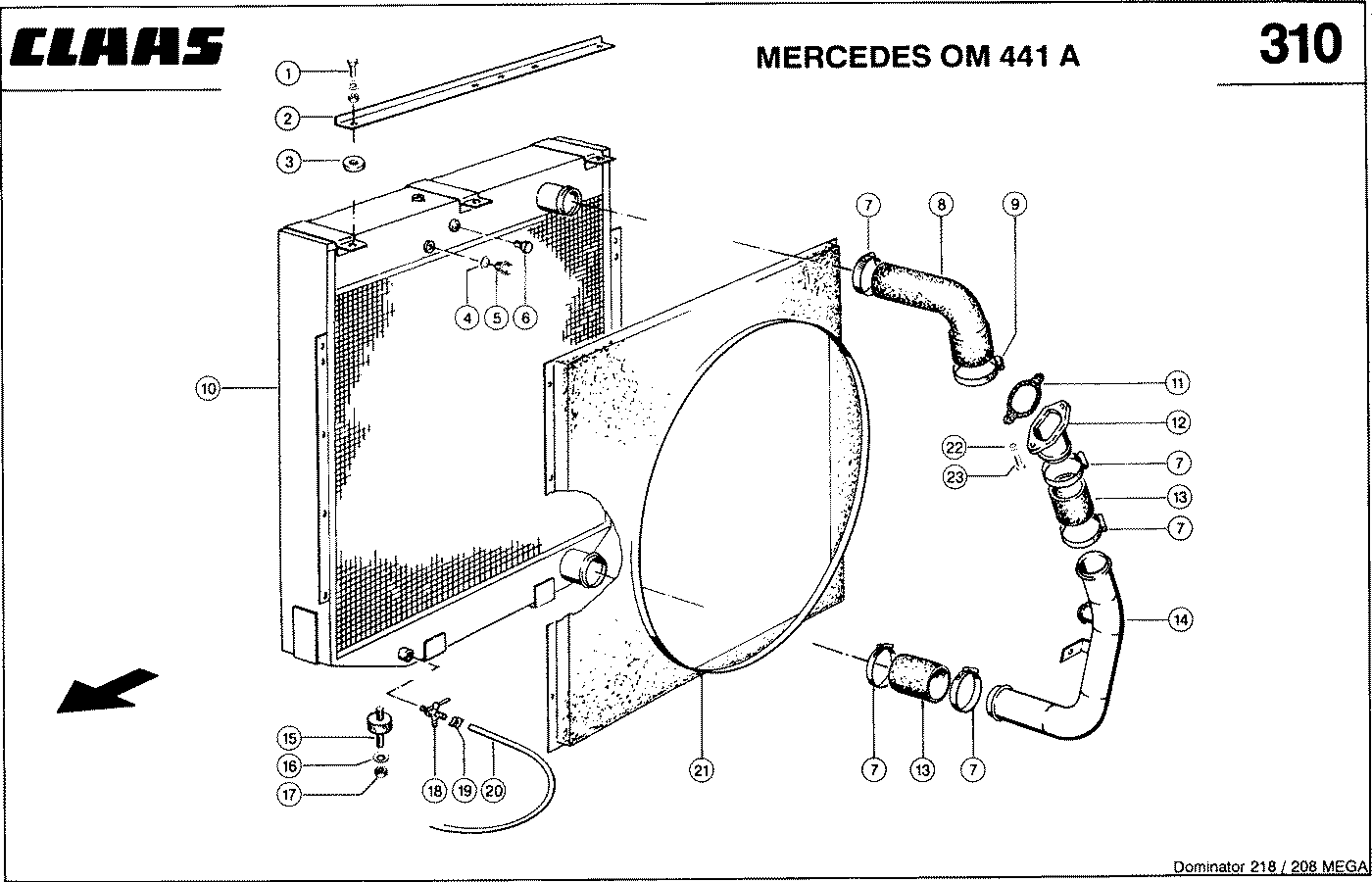MEGA - MERCEDES OM 441 A; СИСТЕМА ОХЛАЖДЕНИЯ