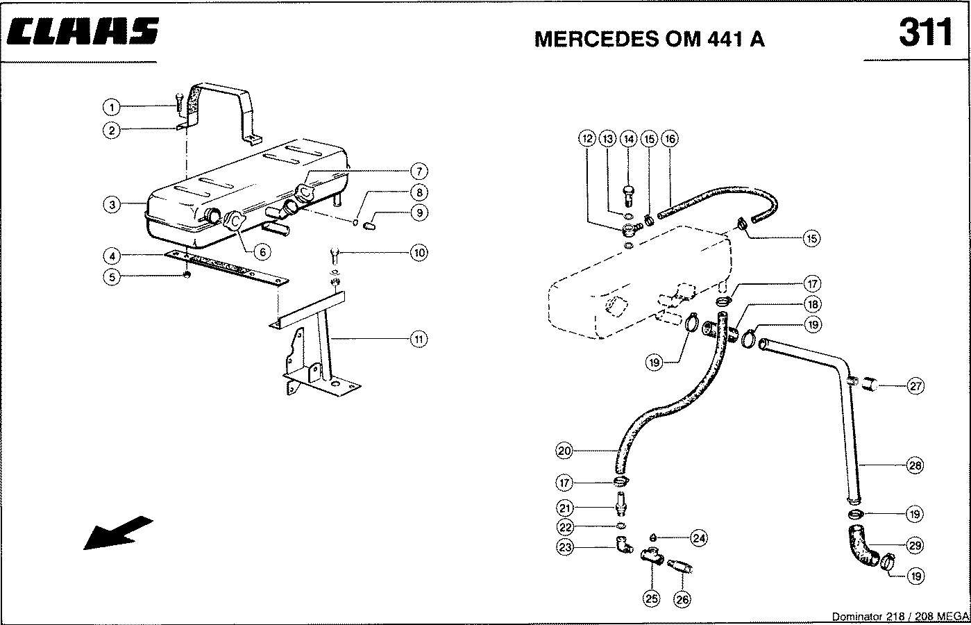 MEGA - MERCEDES OM 441 A; СИСТЕМА ОХЛАЖДЕНИЯ