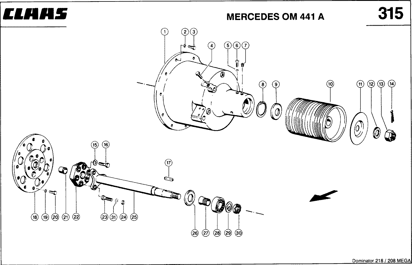 MEGA - MERCEDES OM 441 A; ОТБОР МОЩНОСТИ