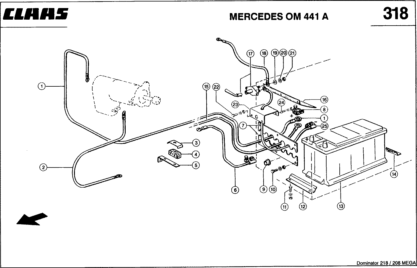 MEGA - MERCEDES OM 441 A; ЭЛЕКТРИКА ДВИГАТЕЛЯ