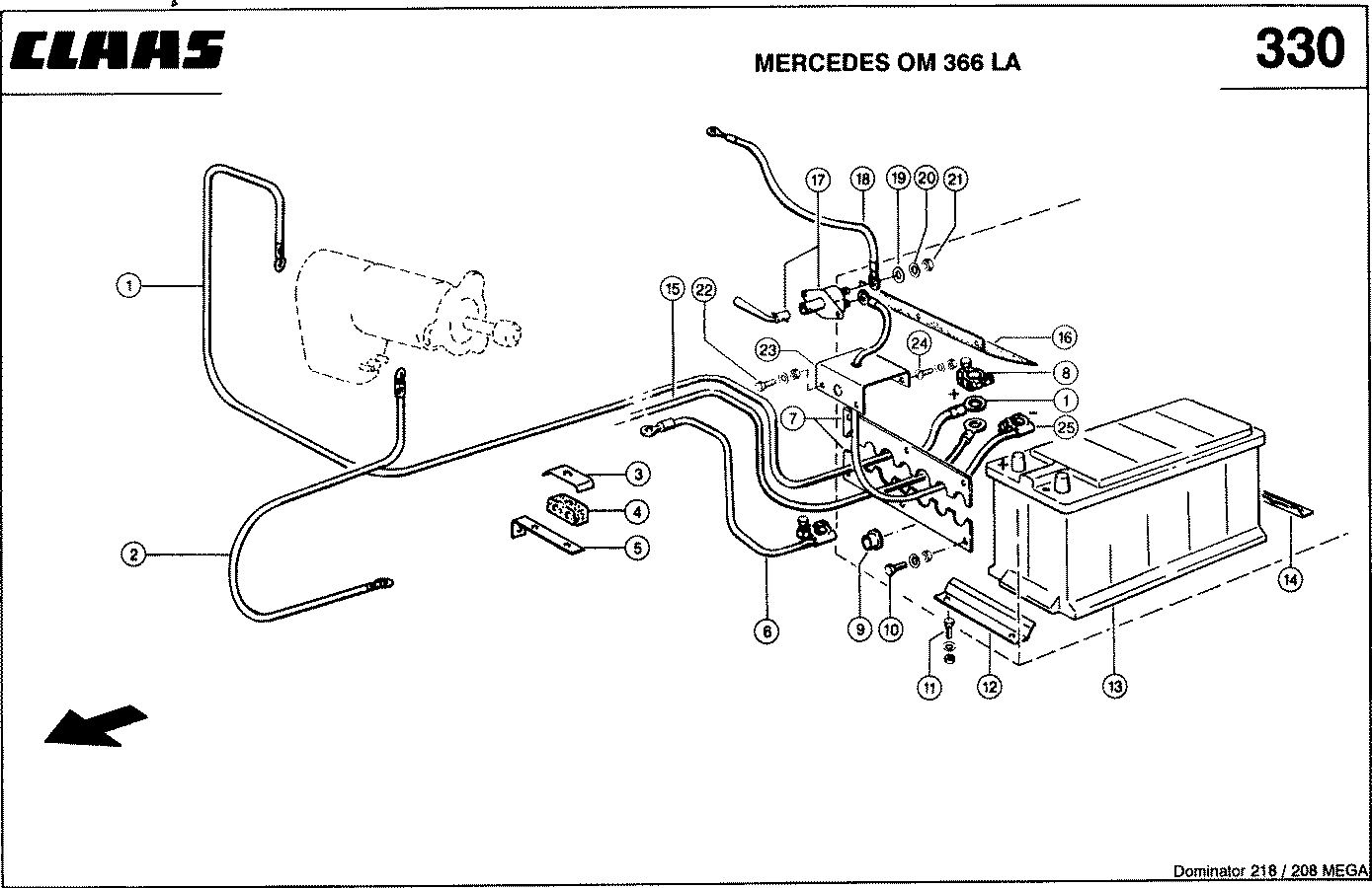 MEGA - MERCEDES OM 366 LA; ЭЛЕКТРИКА ДВИГАТЕЛЯ