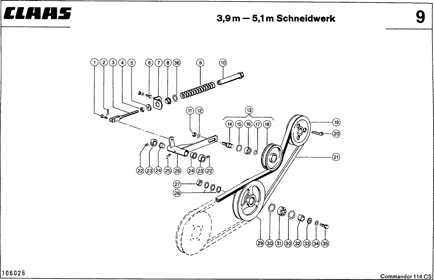 COMMANDOR - MESSERANTRIEB, 3,9 M - 5,1 M ЖАТКА