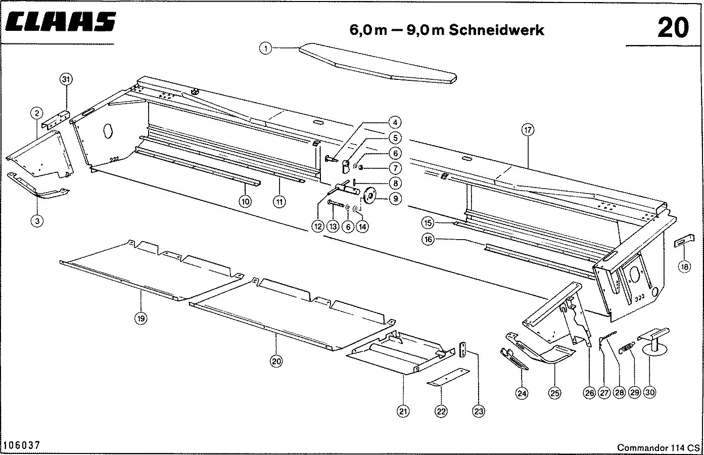 COMMANDOR - 6,0 M - 9,0 M КОРОБ ЖАТКИ