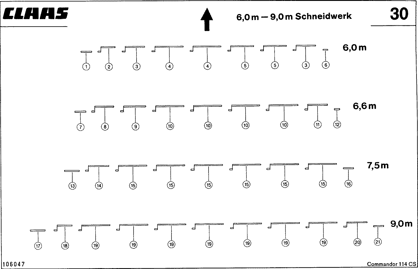 COMMANDOR - МНОГОПАЛЬЦЕВЫЙ ПИТАЮЩИЙ ШНЕК, 6,0 M - 9,0 M