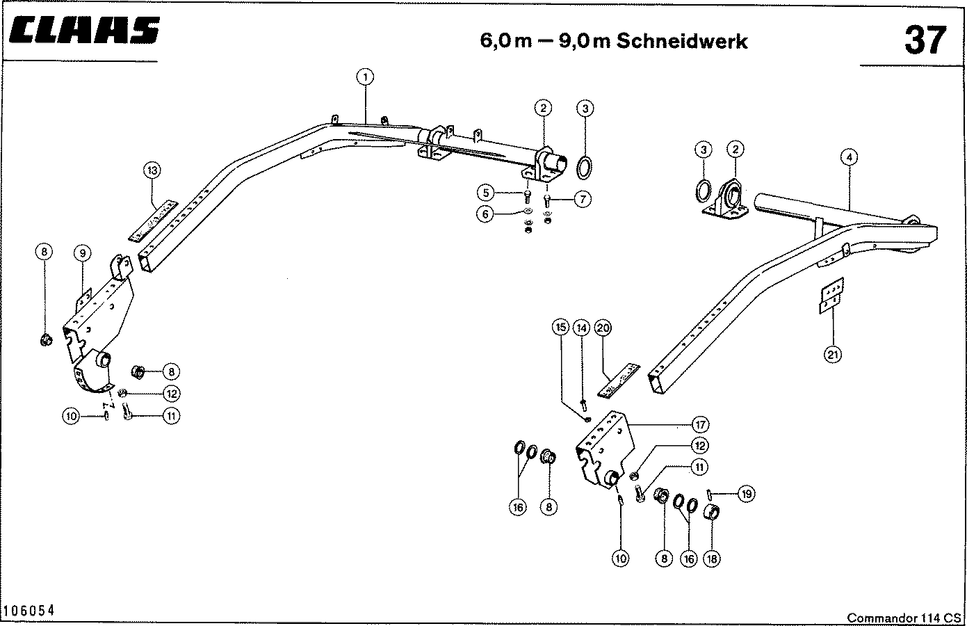 COMMANDOR - ПОДДЕРЖКИ МОТОВИЛА, 6,0 M - 9,0 M ЖАТКА