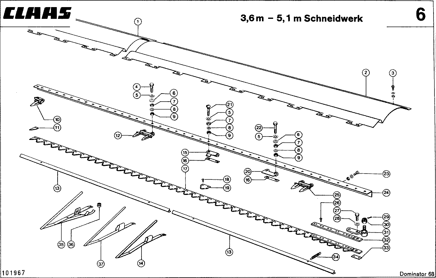 DOMINATOR - MAEHBALKEN,BEI 3,6M-5,1M SCHNEIDWERK