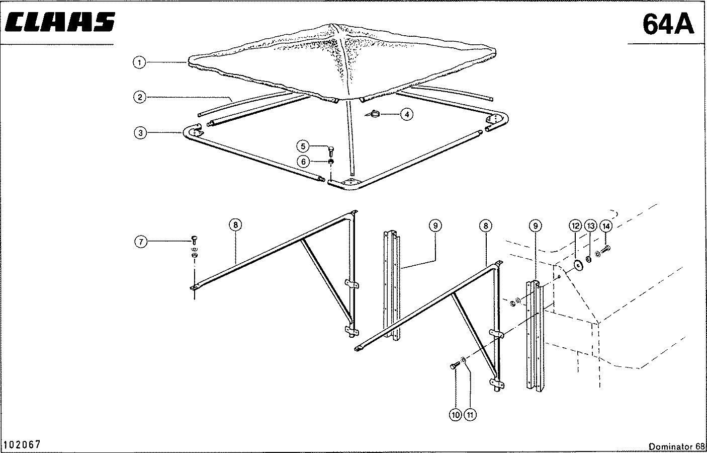 DOMINATOR - SONNENDACH FUER FAHRERSTAND, VAR. 4982