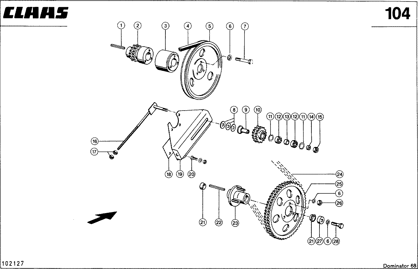 DOMINATOR - TROMMELKETTENANTRIEB, VAR. 3288
