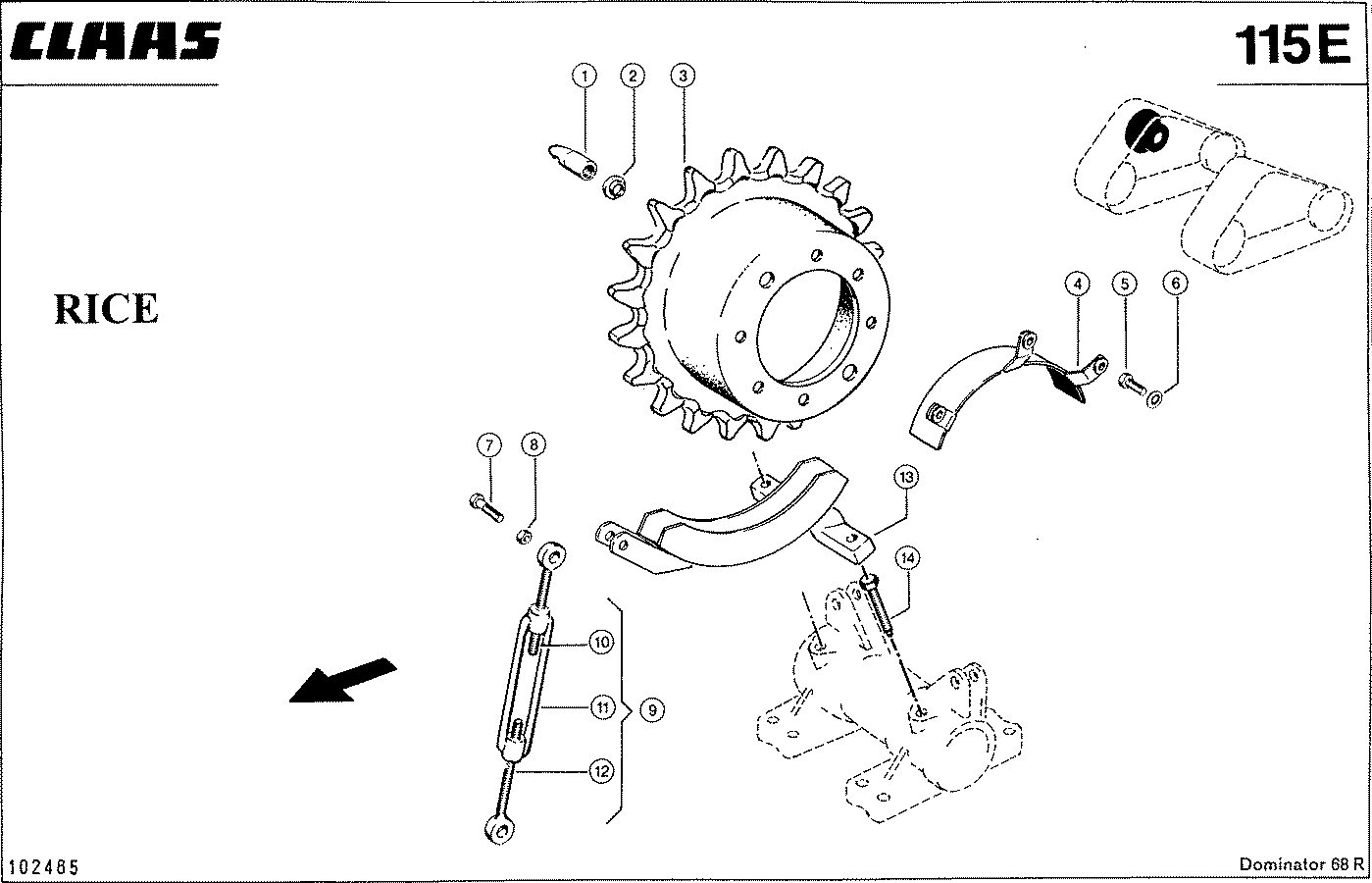 DOMINATOR - RAUPENLAUFWERK,TURAS + TRANSPORTHALTG.