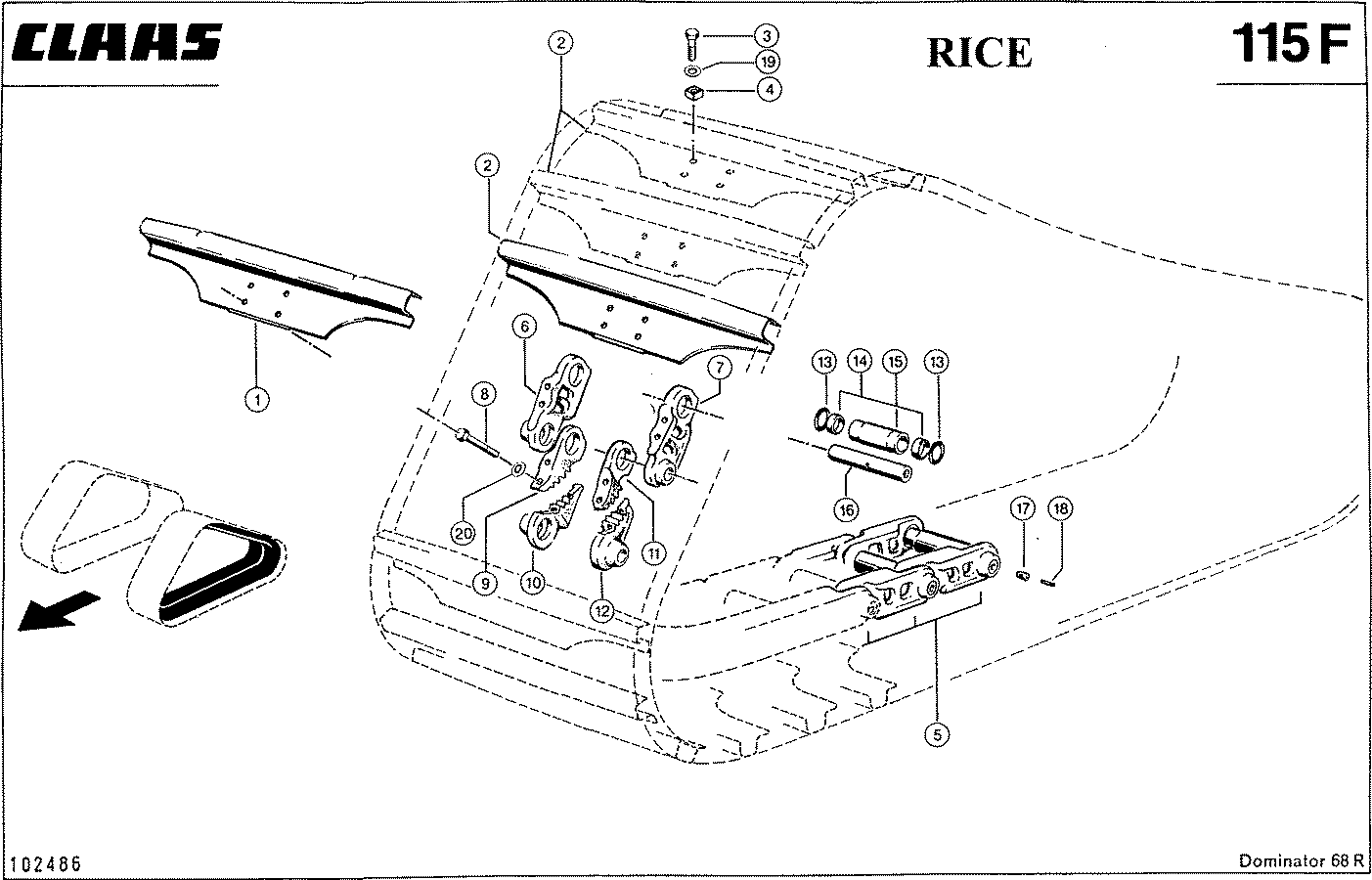 DOMINATOR - RAUPENLAUFWERK,KETTENAUFBAU, VAR. 4488