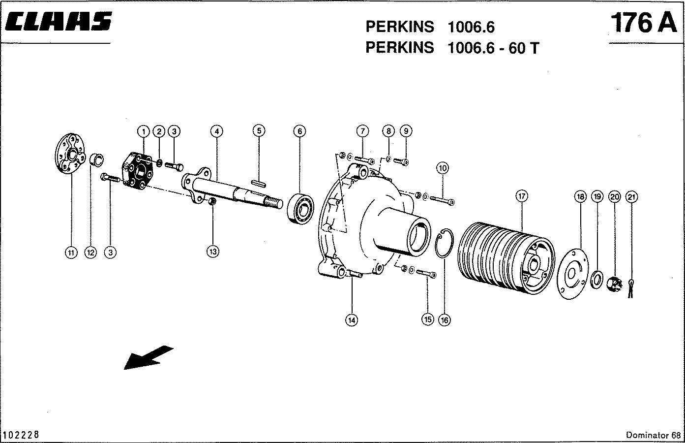 DOMINATOR - ПРИНАДЛЕЖНОСТИ ДВИГАТЕЛЯ, PERKINS 1006.6 / 60 T