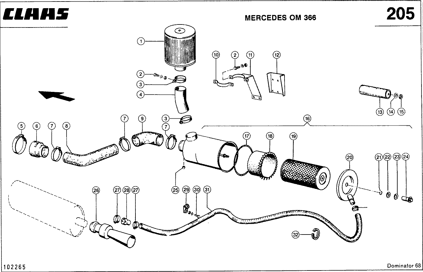 DOMINATOR - MOTORZUBEHOER, MERCEDES OM 366