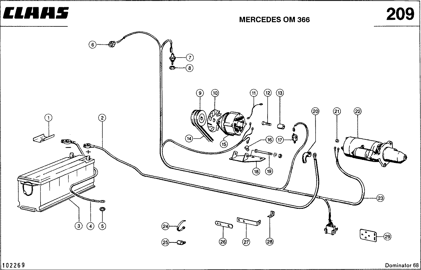 DOMINATOR - MOTORZUBEHOER, MERCEDES OM 366