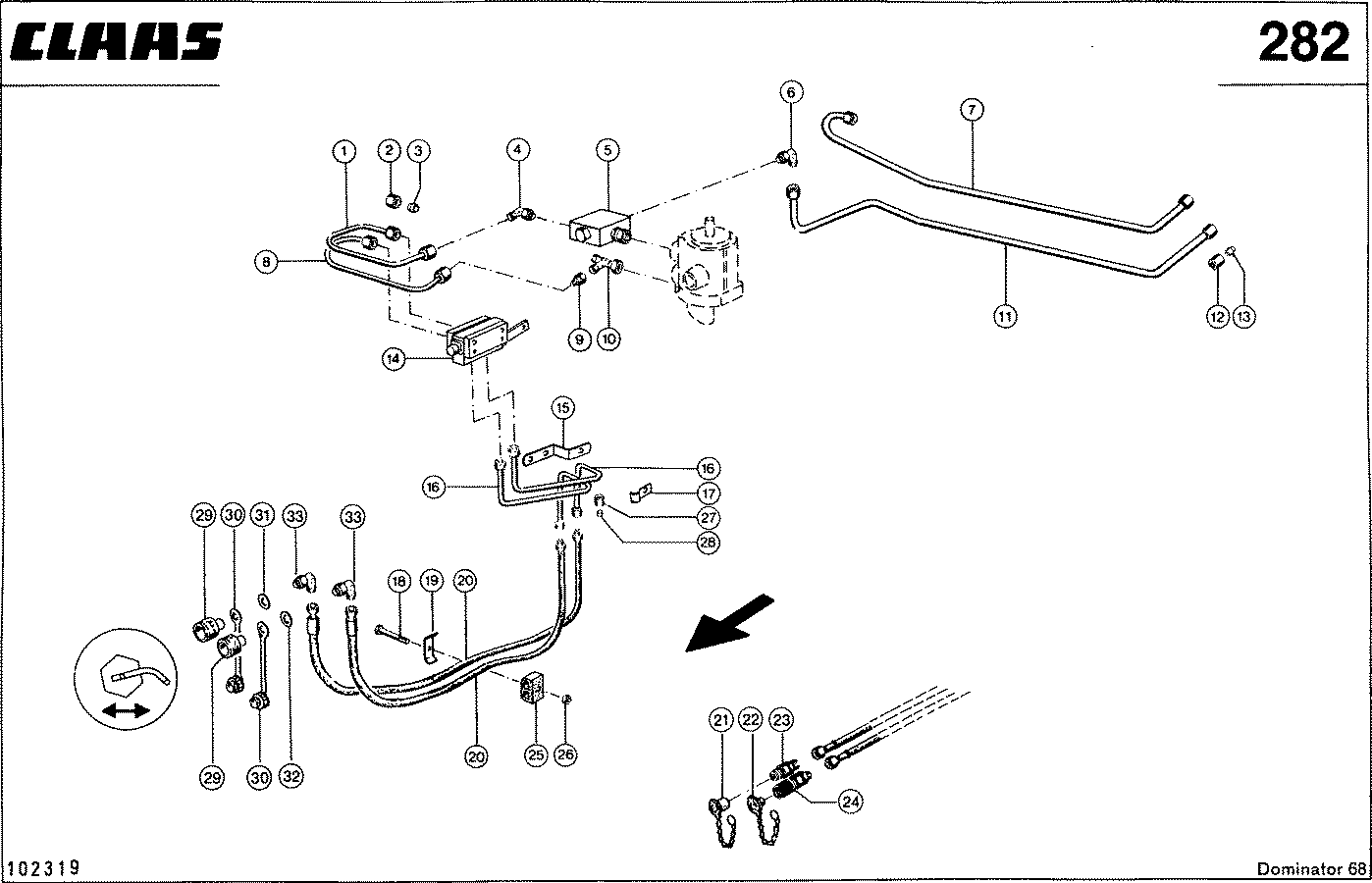 DOMINATOR - HASPEL-HORIZONTALVERSTELLUNG, VAR. 4292
