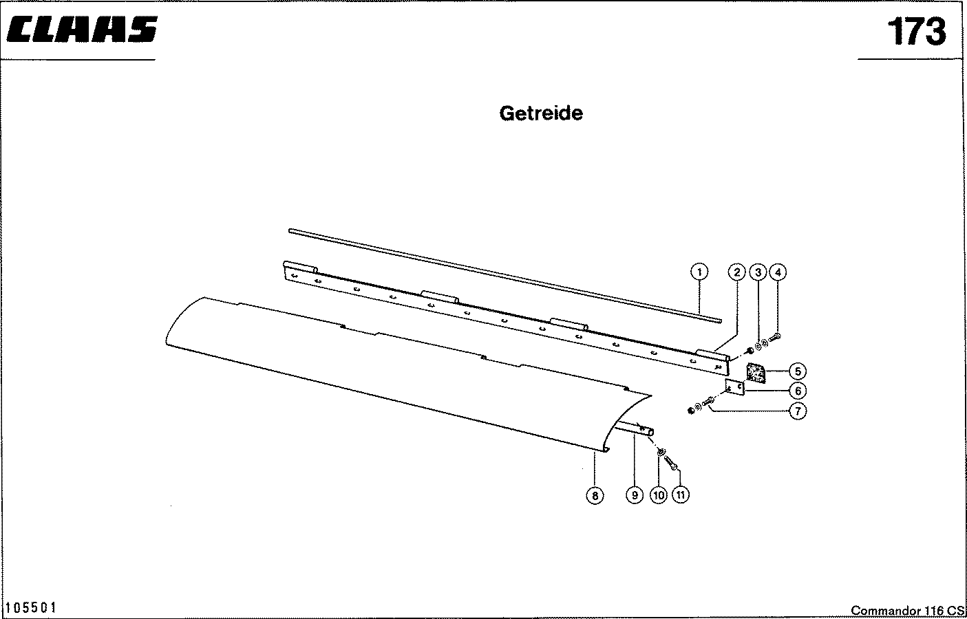 COMMANDOR - UEBERGANGSBLECH, EINZUGSKANAL - MASCHIN