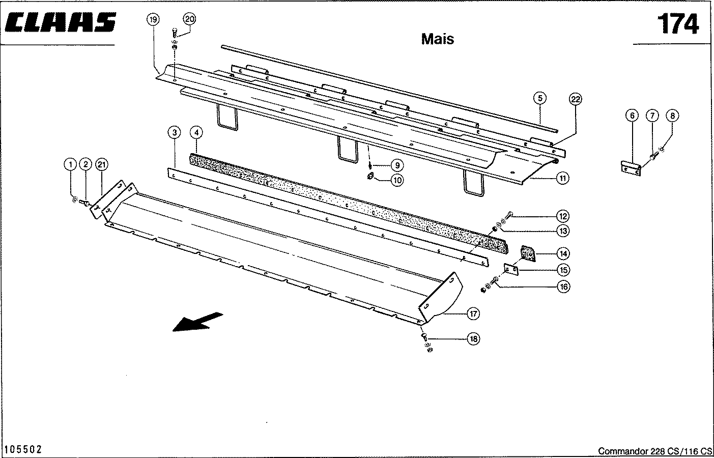 COMMANDOR - UEBERGANGSBLECH, EINZUGSKANAL - MASCHIN