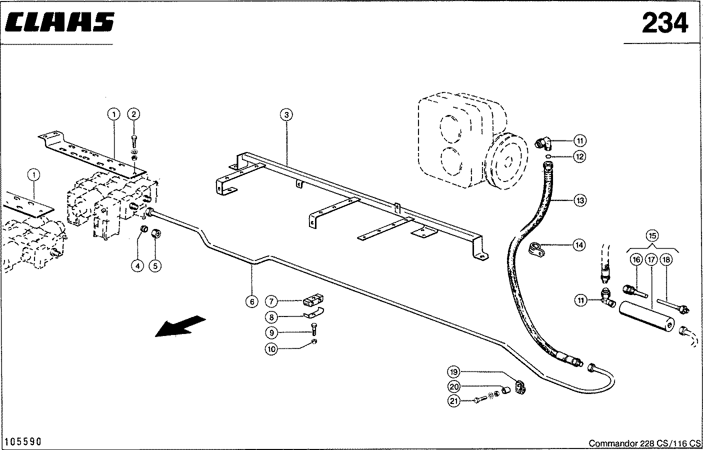 COMMANDOR - HYDRAULIKLEITUNGEN, (PUMPE - VENTILBLOC