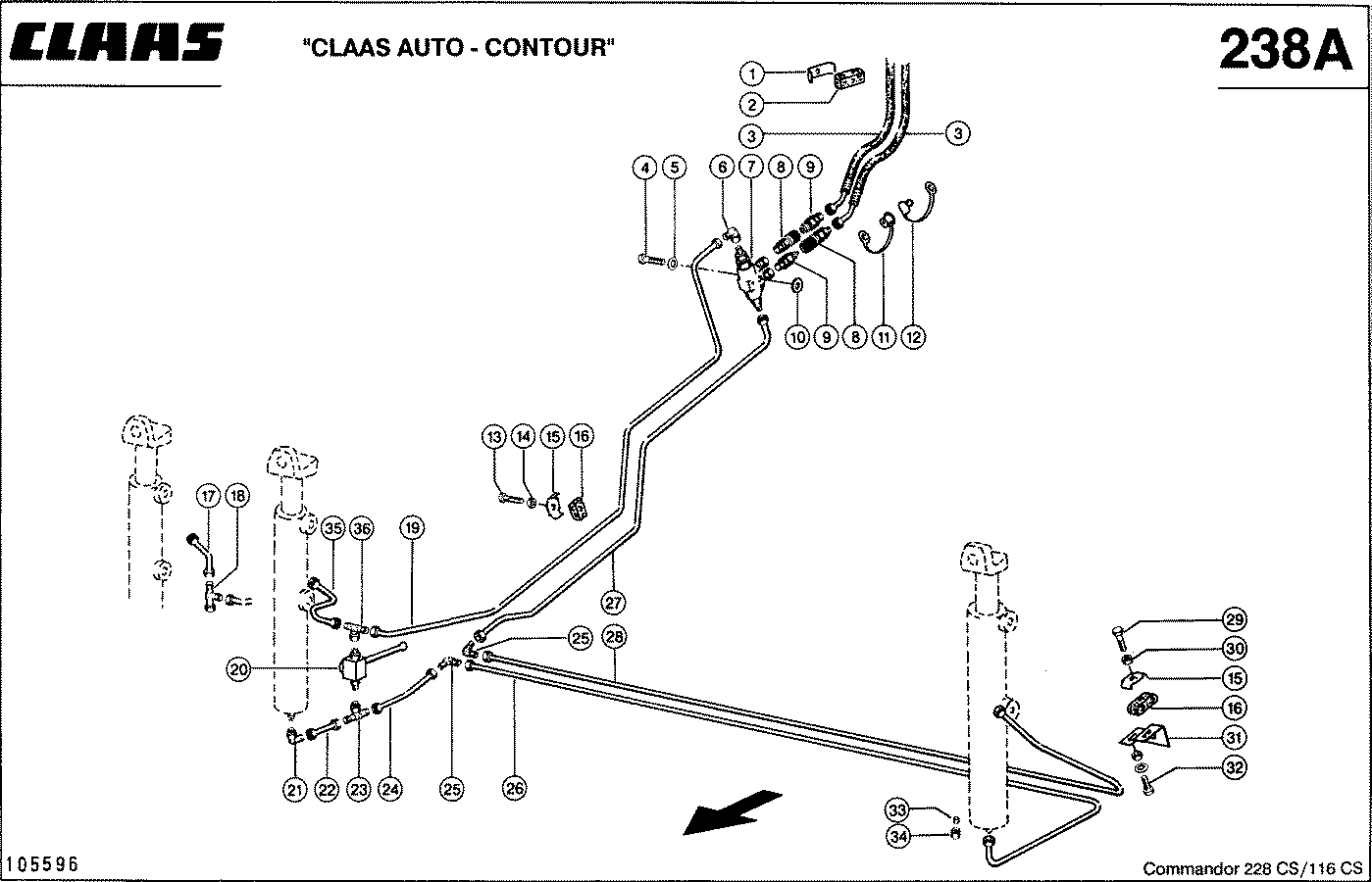 COMMANDOR - HYDRAULIKLEITUNGEN, (CLAAS AUTO - CONTOU