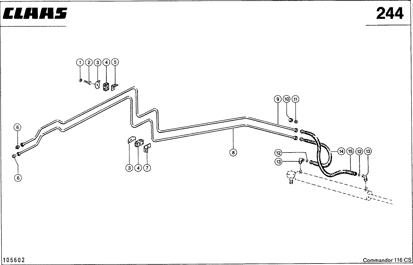 COMMANDOR - HYDRAULIKLEITUNGEN, (LENKUNG - LENKACHS