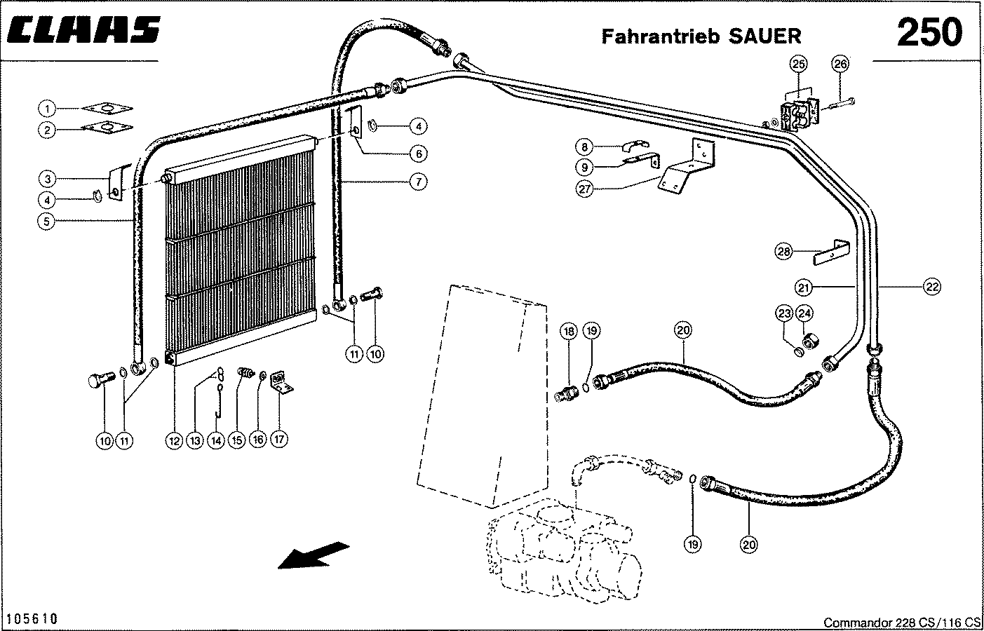COMMANDOR - HYDRAULIKLEITUNGEN, FAHRANTRIEB -SAUER