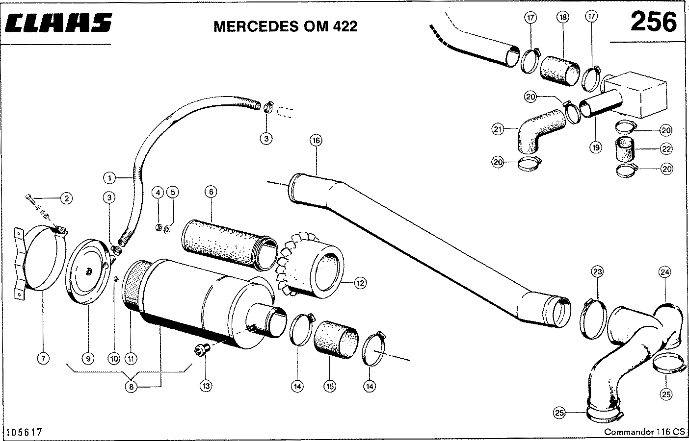 COMMANDOR - MERCEDES OM 422, ВОЗДУШНЫЙ ФИЛЬТР