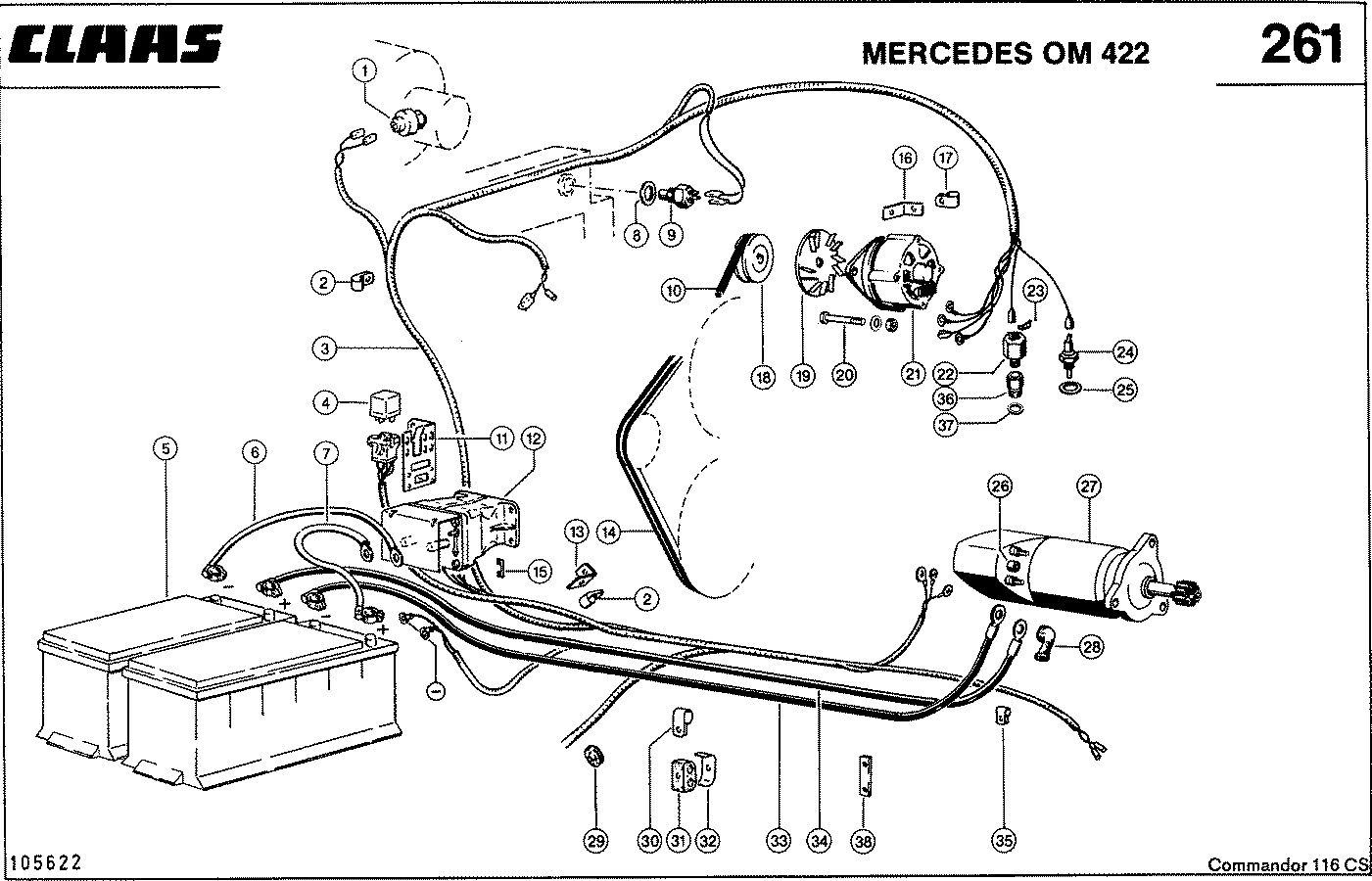 COMMANDOR - MERCEDES OM 422, ЭЛЕКТРИКА ДВИГАТЕЛЯ