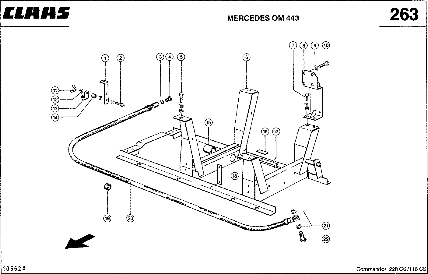 COMMANDOR - MERCEDES OM 443, ПОДМОТОРНАЯ РАМА