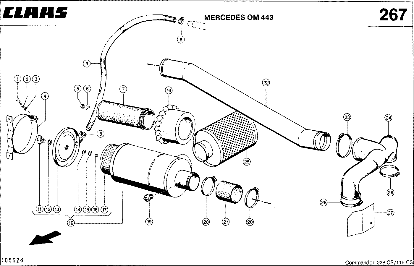 COMMANDOR - MERCEDES OM 443, ВОЗДУШНЫЙ ФИЛЬТР