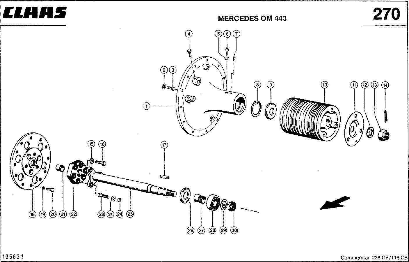 COMMANDOR - MERCEDES OM 443, ОТБОР МОЩНОСТИ