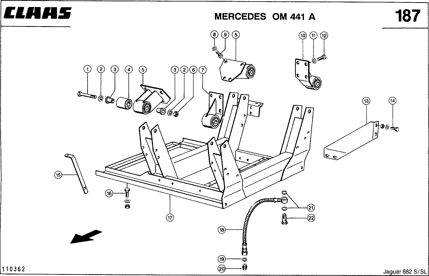 JAGUAR - ПРИНАДЛЕЖНОСТИ ДВИГАТЕЛЯ, MERCEDES OM 441 A