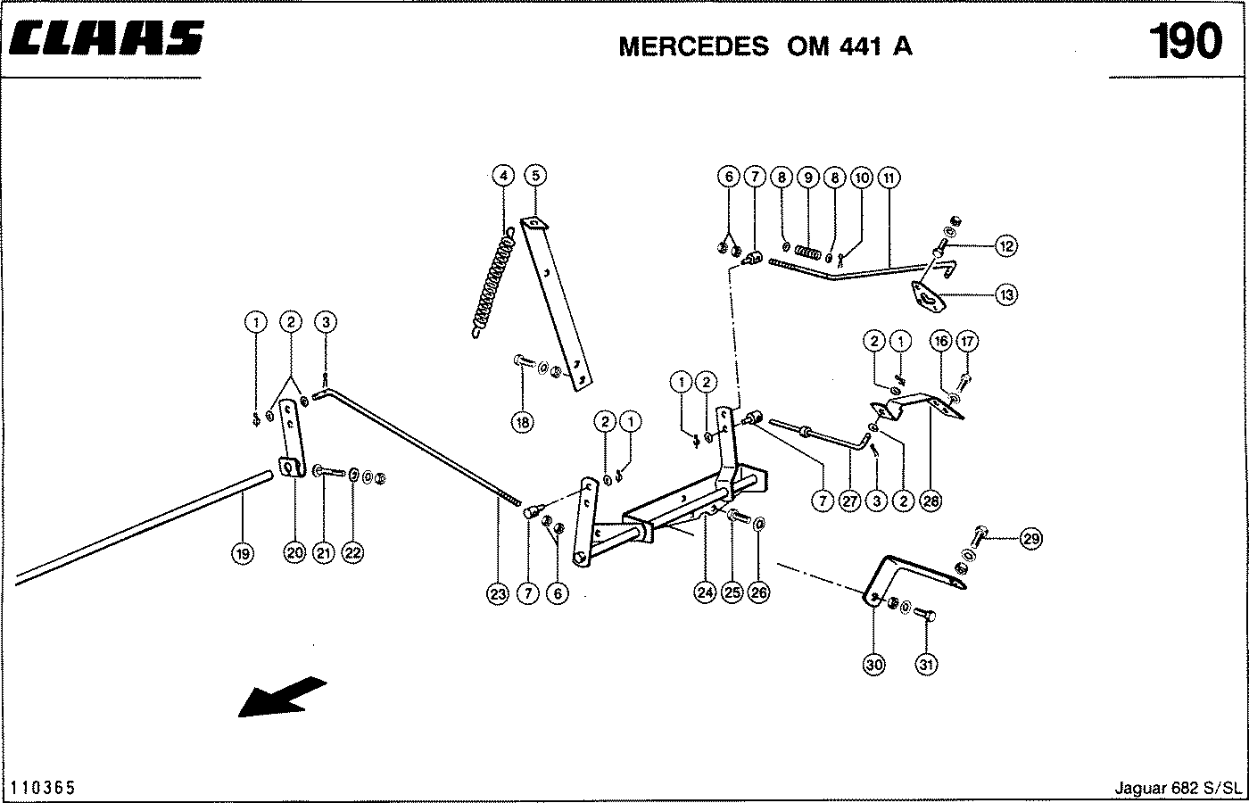 JAGUAR - ПРИНАДЛЕЖНОСТИ ДВИГАТЕЛЯ, MERCEDES OM 441 A