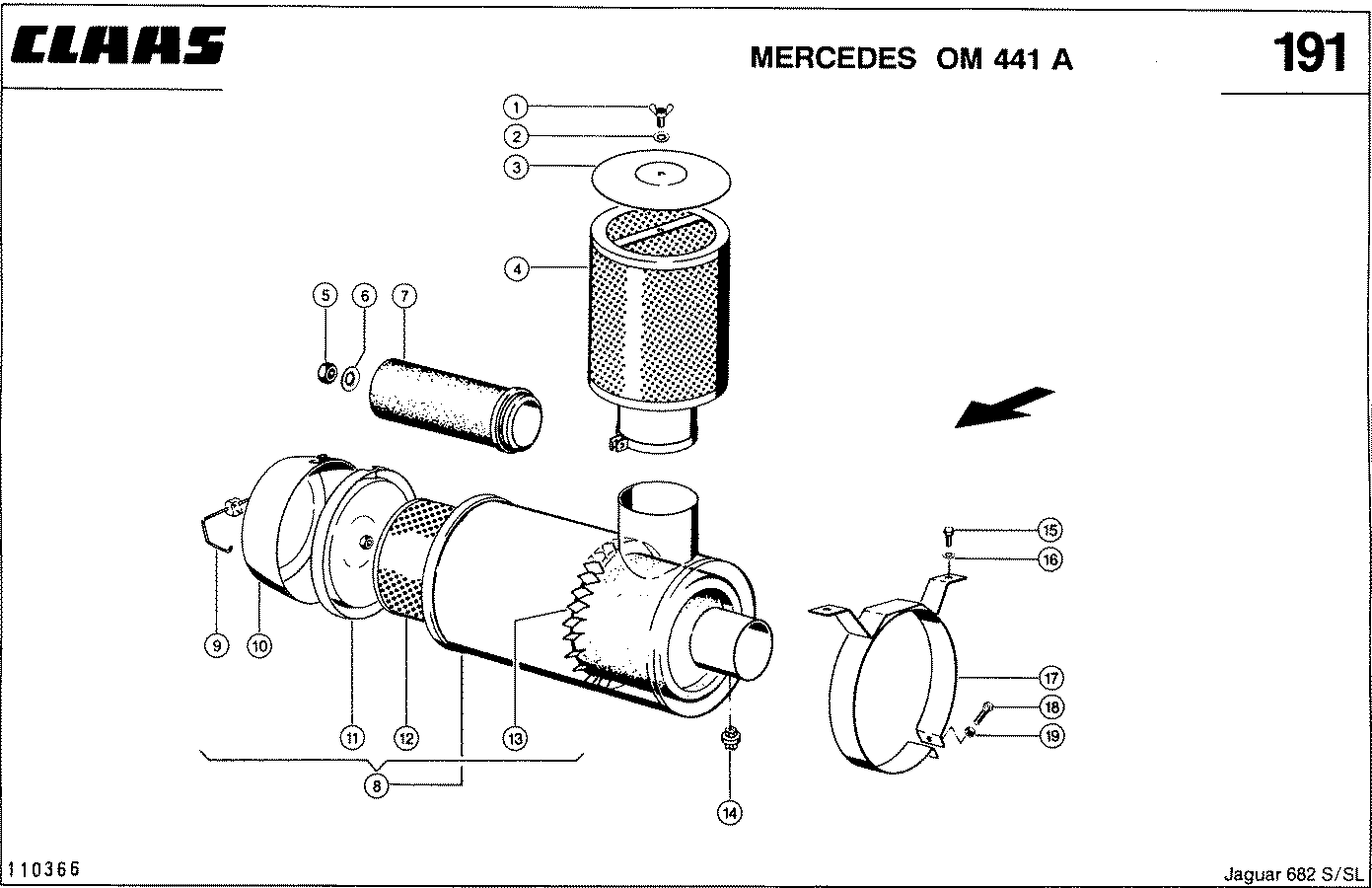 JAGUAR - ПРИНАДЛЕЖНОСТИ ДВИГАТЕЛЯ, MERCEDES OM 441 A