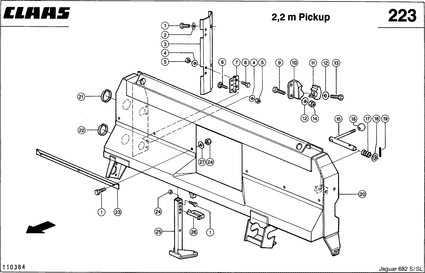 JAGUAR - 2,2 M PICKUP, GESTELL