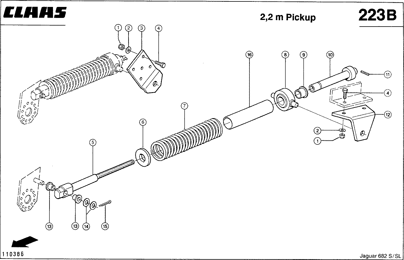 JAGUAR - 2,2 M PICKUP, ENTLASTUNGSFEDER