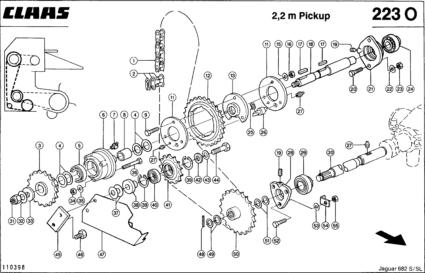 JAGUAR - 2,2 M PICKUP, ANTRIEB VORGELEGE
