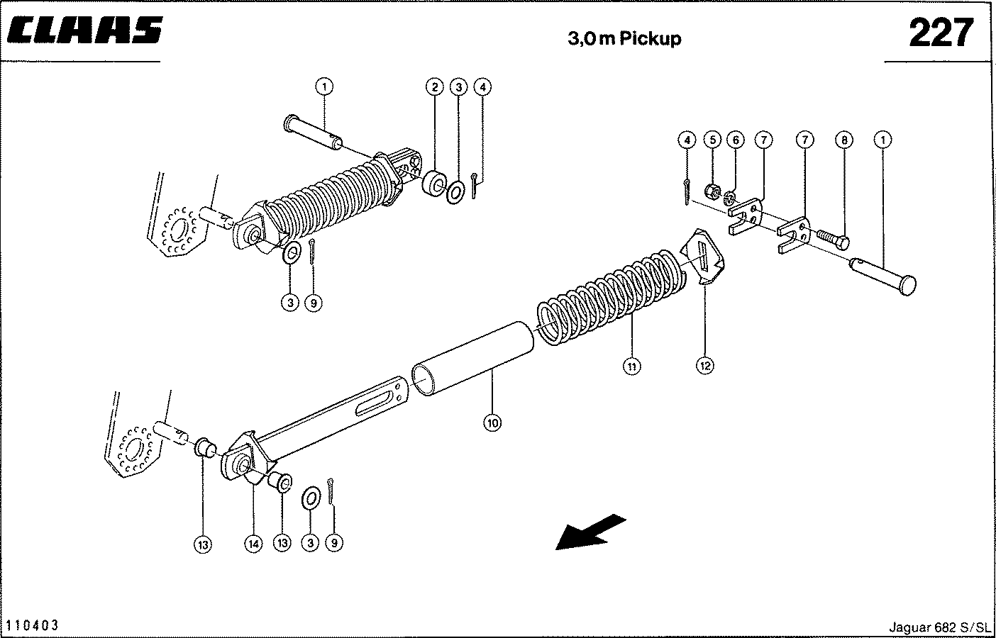 JAGUAR - 3,0 M PICKUP, FEDERENTLASTUNG