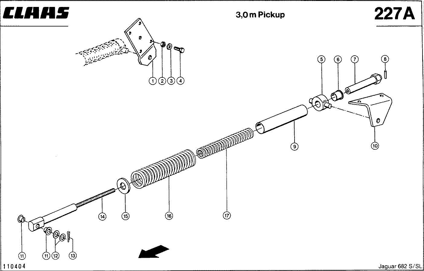 JAGUAR - 3,0 M PICKUP, FEDERENTLASTUNG