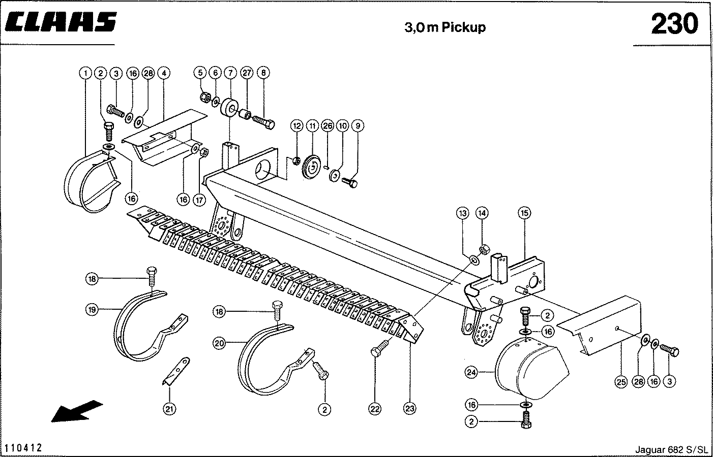 JAGUAR - 3,0 M PICKUP, TRAEGER, SCHUTZBLECHE