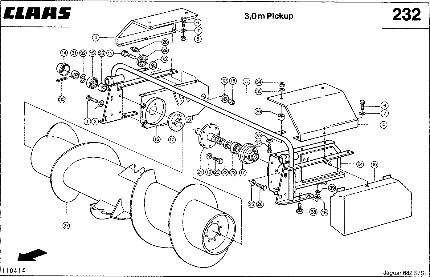 JAGUAR - 3,0 М ПОДБОРЩИК, ПОДАЮЩИЙ ШНЕК