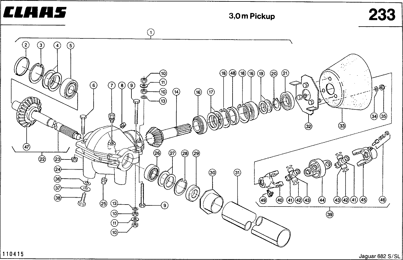 JAGUAR - 3,0 М ПОДБОРЩИК, КОНИЧЕСКИЙ РЕДУКТОР
