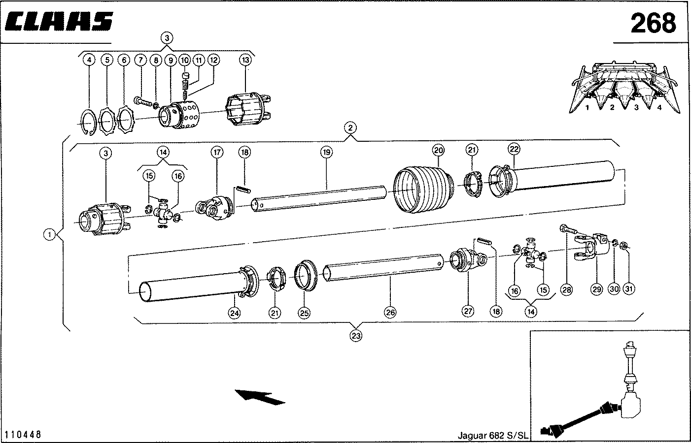 JAGUAR - 4-REIHIGES MAISGEBISS, GELENKWELLE, VAR. 4647