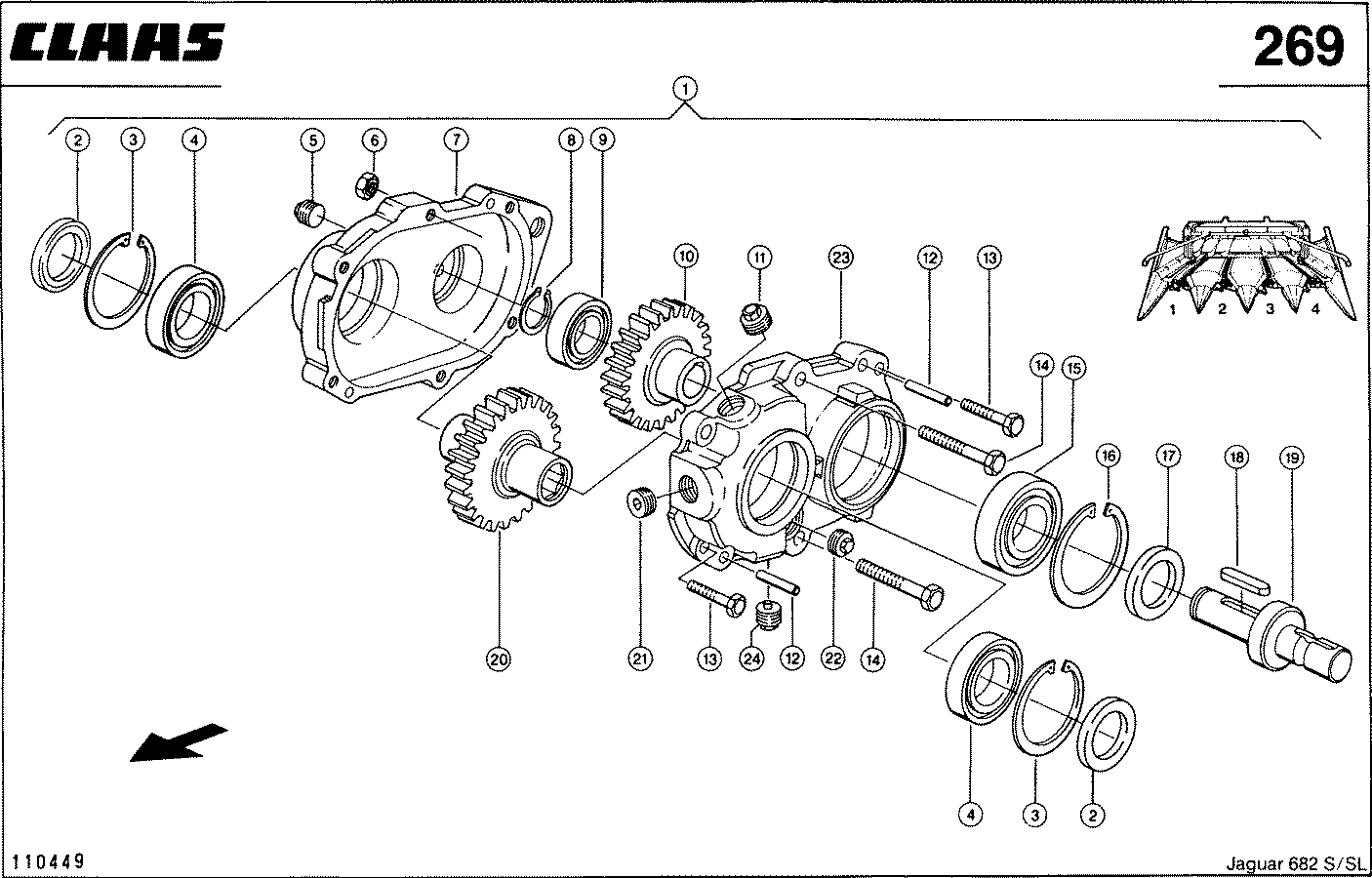 JAGUAR - 4-REIHIGES MAISGEBISS, GETRIEBE, VAR. 4647
