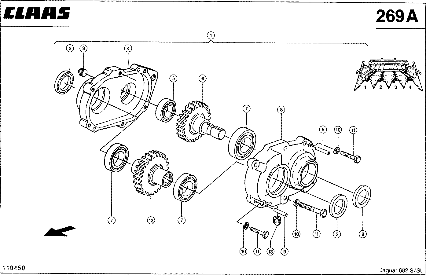 JAGUAR - 4-REIHIGES MAISGEBISS, GETRIEBE, VAR.4647