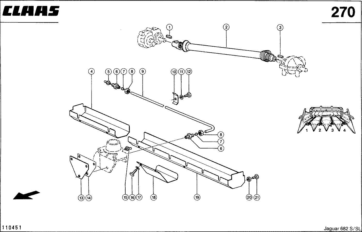 JAGUAR - 4-REIH. MAISGEBISS, ANTRIEBSSCHUTZ, VAR. 4647