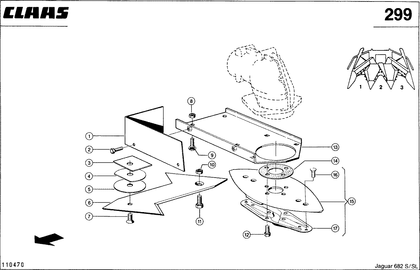 JAGUAR - 3-REIHIGES MAISGEBISS, MESSER LINKS, VAR. 3964
