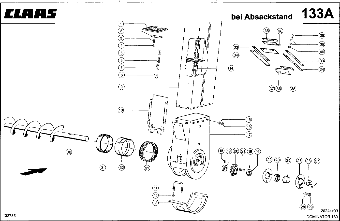 DOMINATOR - KORNELEVATOR; ABSACKSTAND