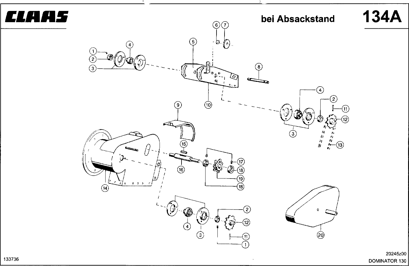 DOMINATOR - KORNELEVATORKOPF; ABSACKSTAND